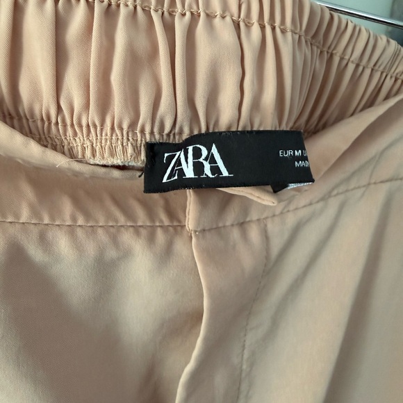 Zara Blush Satin Feel Cargo Jogger Minimalist Pants | Medium | Street Wear - Picture 3 of 9